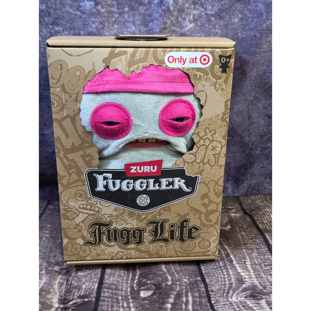 Zuru Fuggler Fugg Life Funny Ugly Monster Grey Pink Beanie Target Exclusive NEW